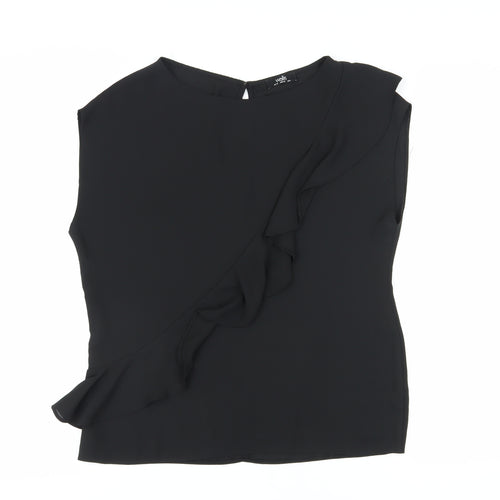Wallis Women’s Black Sleeveless Ringer Blouse Size 12
