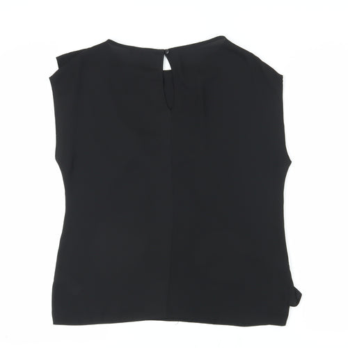 Wallis Women’s Black Sleeveless Ringer Blouse Size 12