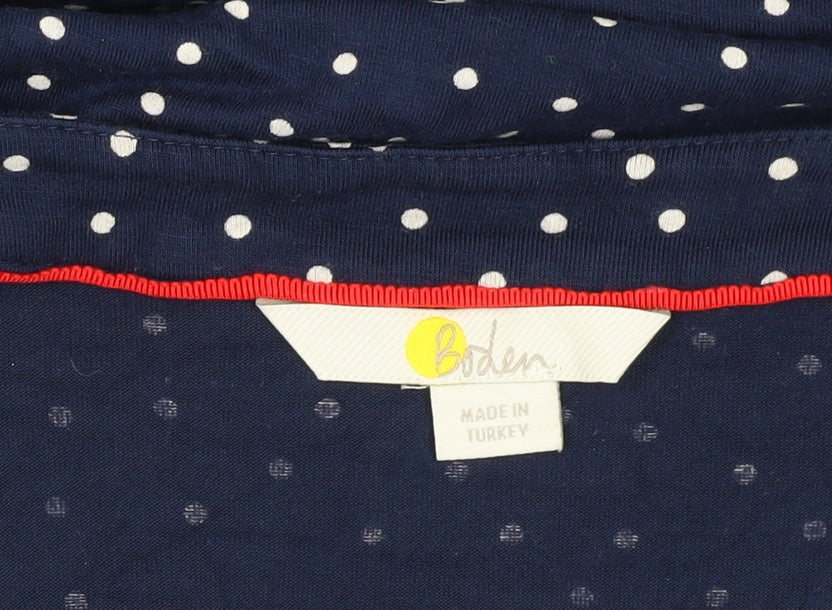 Boden Women's Blue Polka Dot V-Neck Dress, Size M