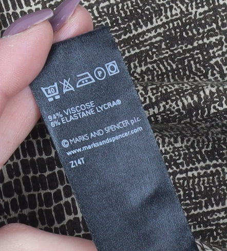 Marks and Spencer Women's Brown Knee-Length Skirt, Size 18