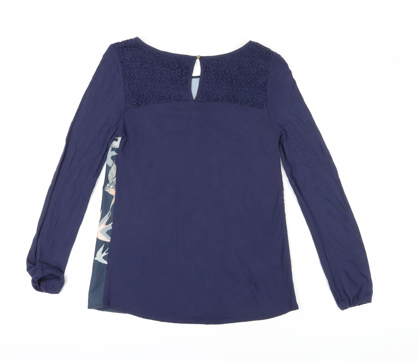 Oasis Women's Blue Animal Print Blouse S