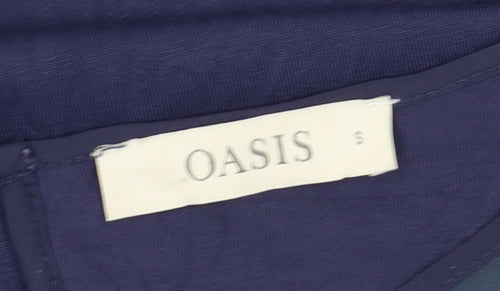 Oasis Women's Blue Animal Print Blouse S
