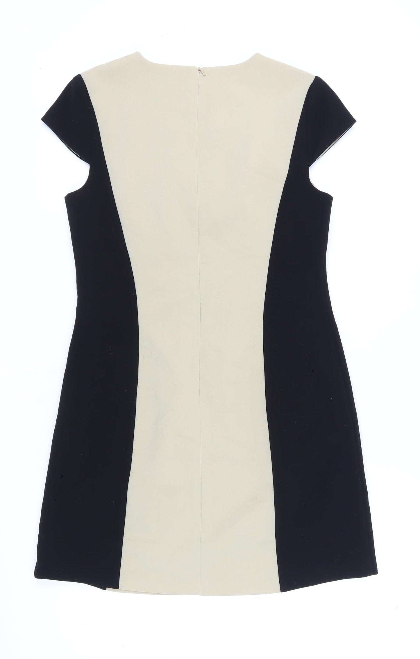 Warehouse Women's Sheath Dress Beige Black Size 12