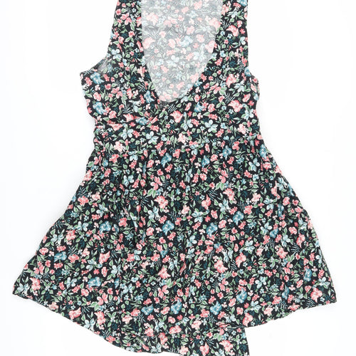 ASOS Women’s A-Line Floral Dress Size 18 Multicoloured V-Neck