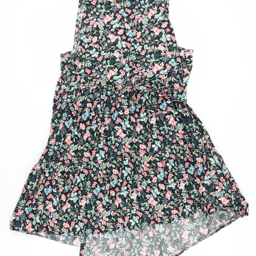 ASOS Women’s A-Line Floral Dress Size 18 Multicoloured V-Neck