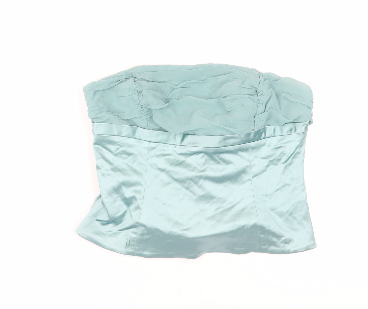Coast Women's Blue Camisole Blouse, Size 14, Strapless, Slim Fit
