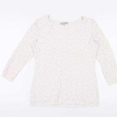 Marks and Spencer Women's White Lace Top Size 12