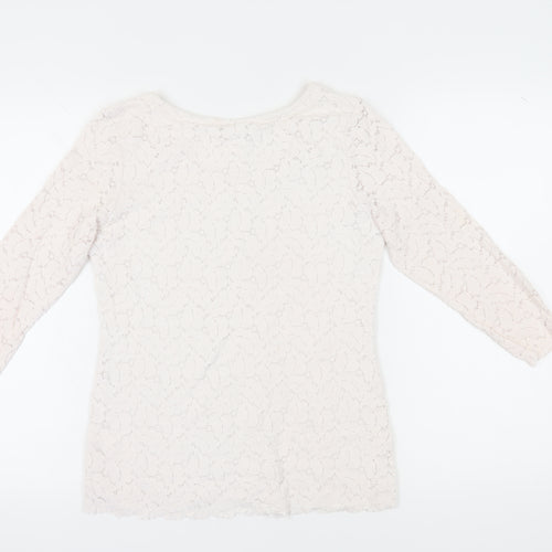 Marks and Spencer Women's White Lace Top Size 12