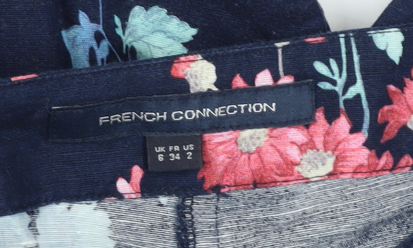 French Connection Women's Floral Cropped Trousers Size 6