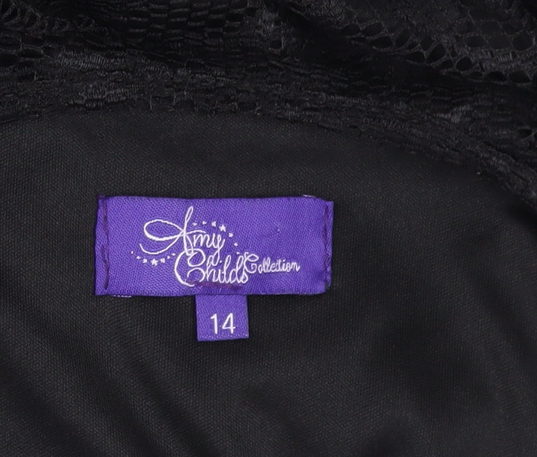 Amy Childs Women's Black Lace Bodycon Dress Size 14