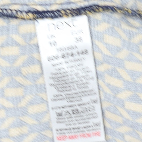 Next Women's Multicoloured Geometric Blouse, Size 10