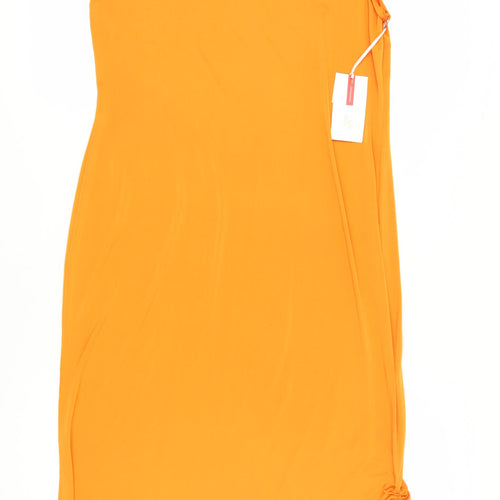FS Women's Orange Midi Slip Dress Size M