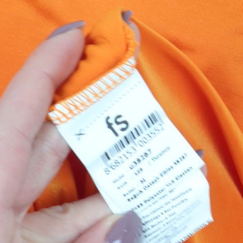 FS Women's Orange Midi Slip Dress Size M