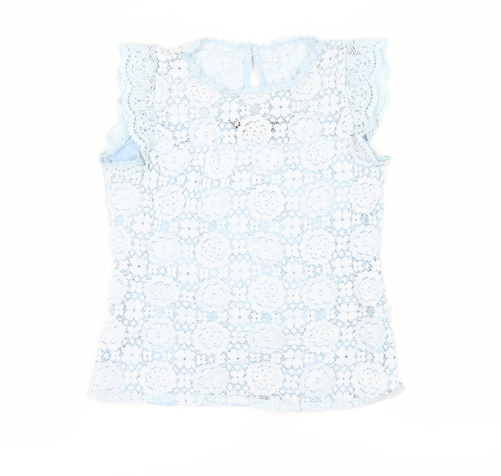 Dorothy Perkins Blue Lace Camisole Blouse, Size 12 - Summer Style