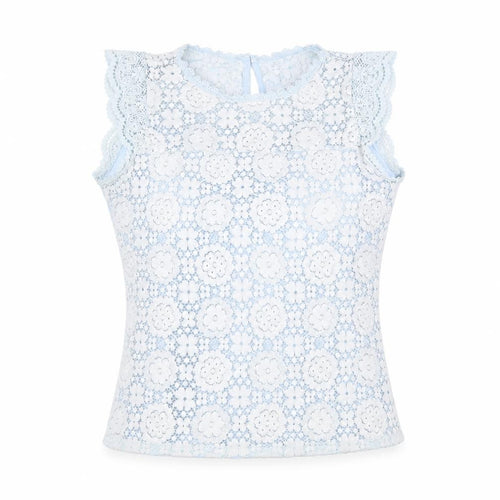 Dorothy Perkins Blue Lace Camisole Blouse, Size 12 - Summer Style