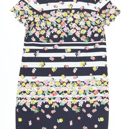 Oasis Women's Floral Shift Dress Multicoloured Size 14