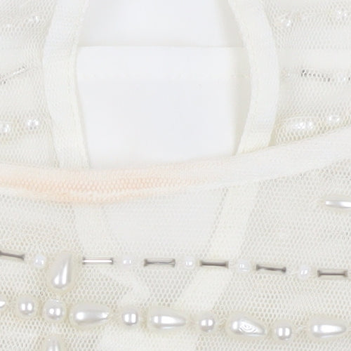 Marks and Spencer White Beaded Camisole Blouse, Size 16