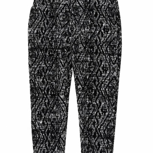 QED London Women Black Cropped Leggings S