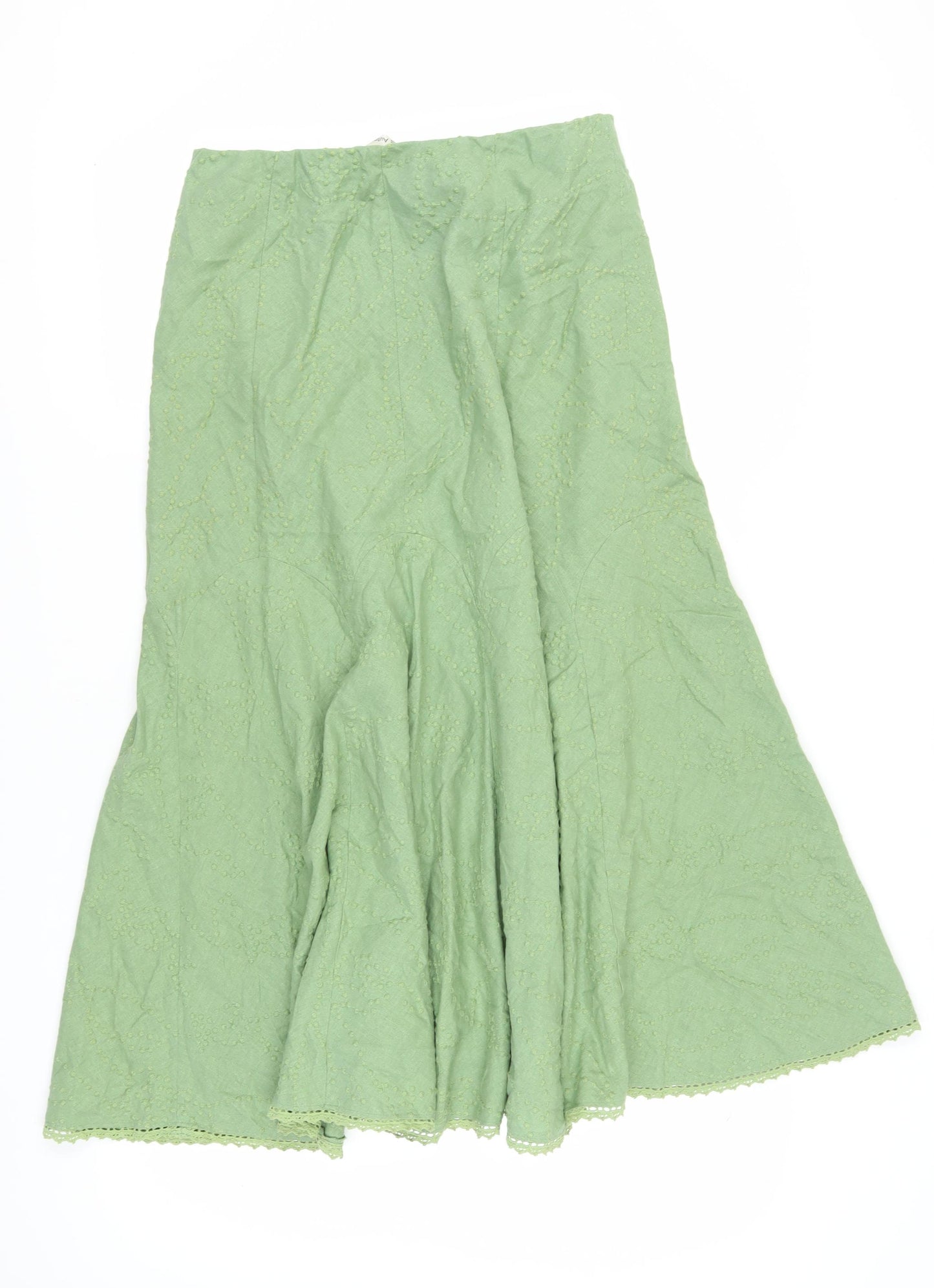 Marks and Spencer Women’s Green A-Line Midi Skirt