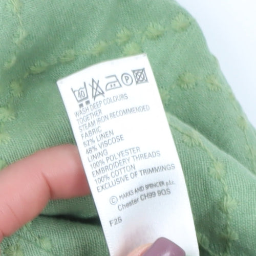 Marks and Spencer Women’s Green A-Line Midi Skirt