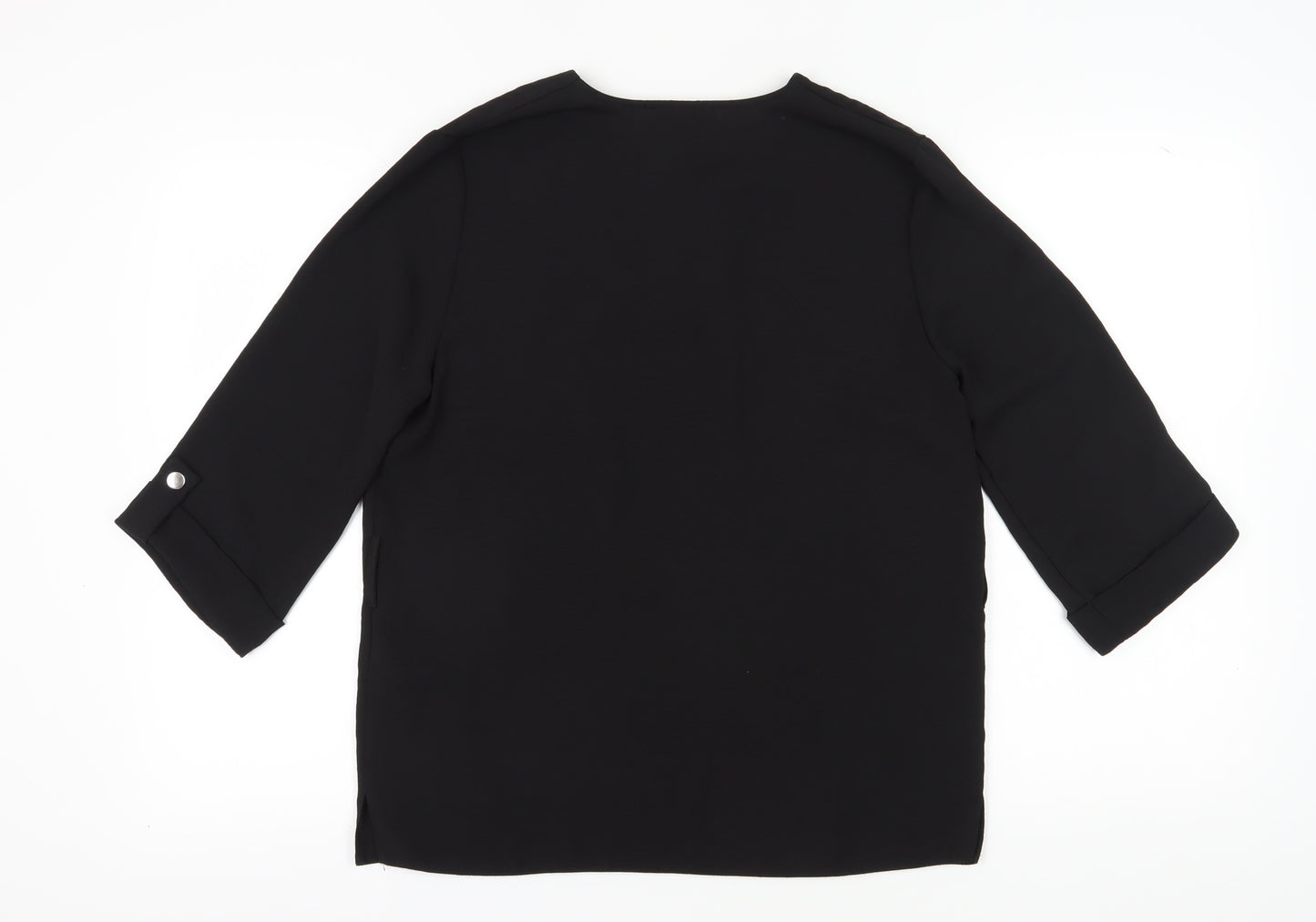 New Look Women's Black V-Neck Blouse Size 12
