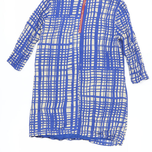 Joules Women's Blue Geometric Dress UK 12
