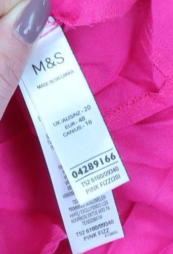 Marks and Spencer Women's Pink Slip Dress, Size 20