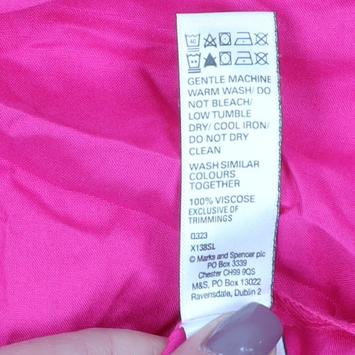 Marks and Spencer Women's Pink Slip Dress, Size 20
