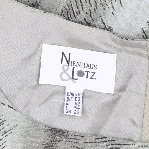 Nienhaus & Lotz Grey Midi Sheath Dress Size 22