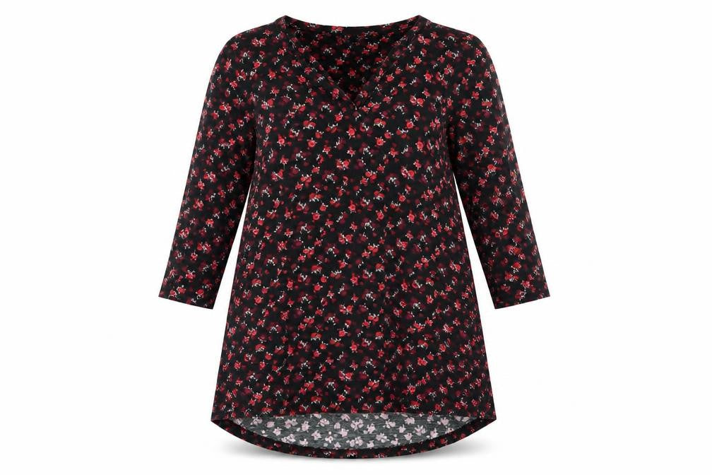 Front view of Next Women's Black Floral Dress, size 12
