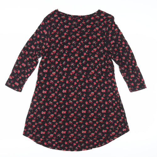 Next Women's Black Floral Dress Size 12