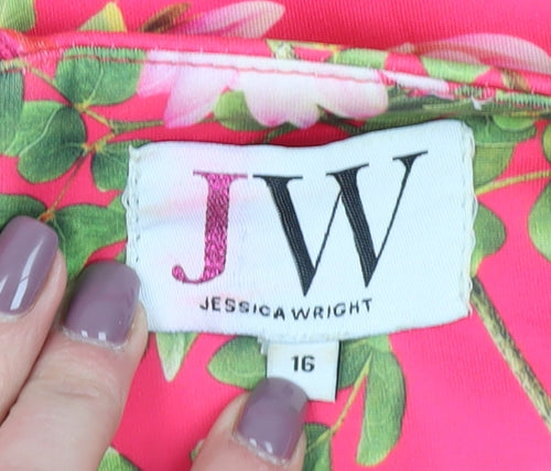 Jessica Wright Women's Pink Floral Dress Size 16