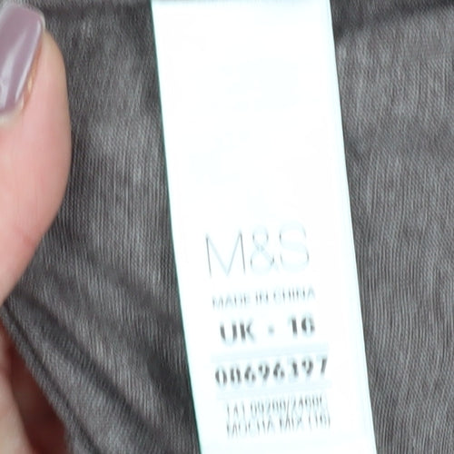 Marks and Spencer Women's Brown Blouse Size 16