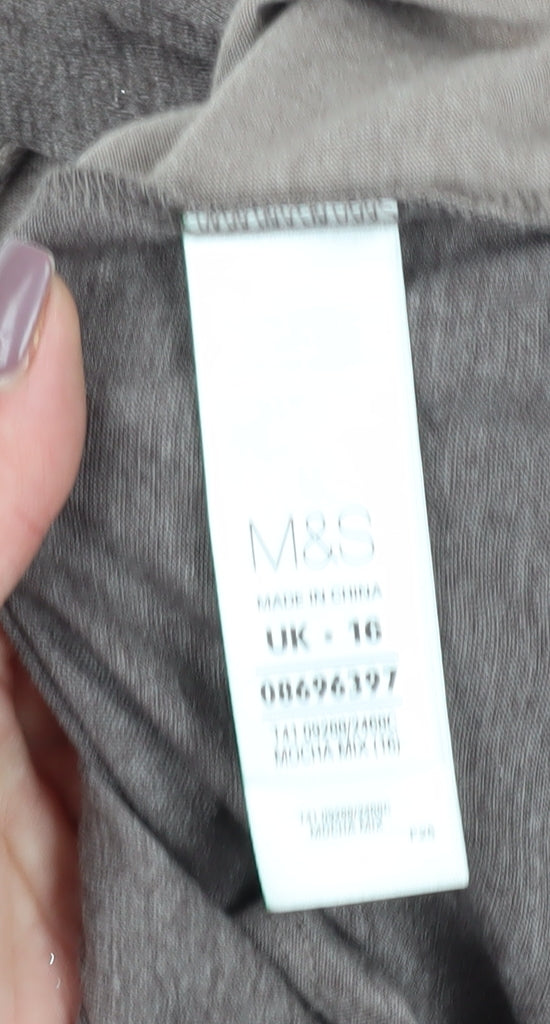 Marks and Spencer Women's Brown Blouse Size 16