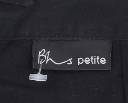 BHS Women's Black Floral Pencil Skirt Size 14 Petite