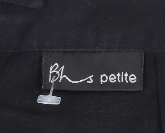 BHS Women's Black Floral Pencil Skirt Size 14 Petite