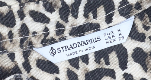 Stradivarius Women's Animal Print Button-Up Shirt
