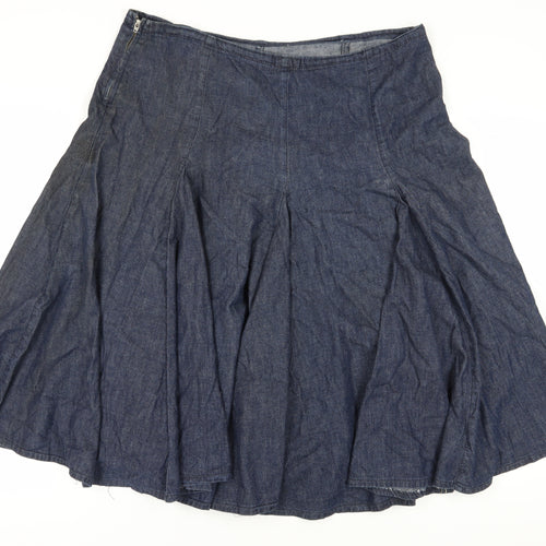 Marks and Spencer Women's Blue Denim A-Line Skirt, Size 18