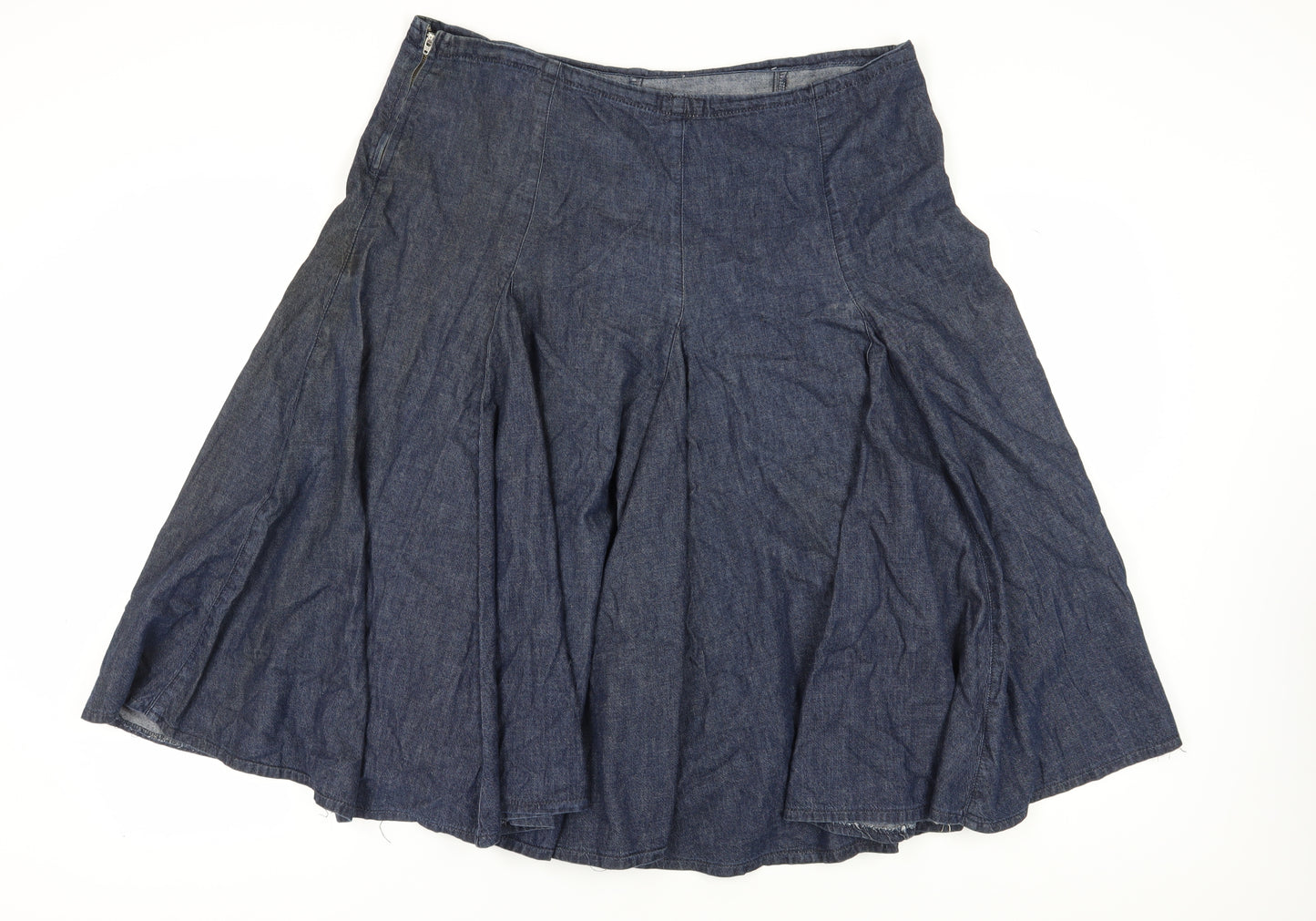 Marks and Spencer Women's Blue Denim A-Line Skirt, Size 18