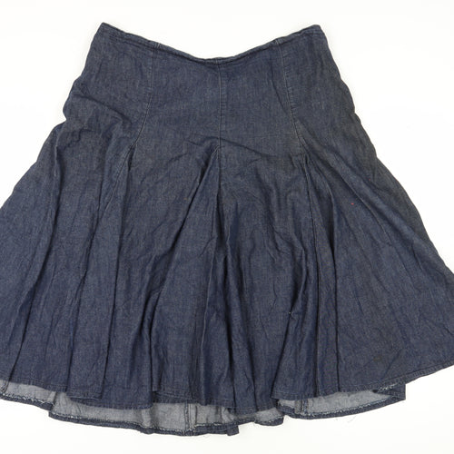 Marks and Spencer Women's Blue Denim A-Line Skirt, Size 18