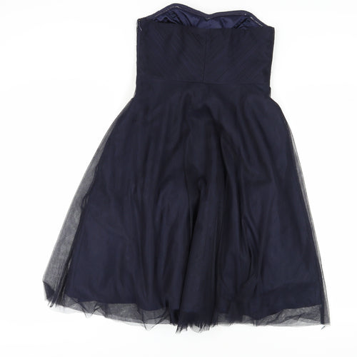 Monsoon Women's Blue A-Line Midi Formal Dress Size 8