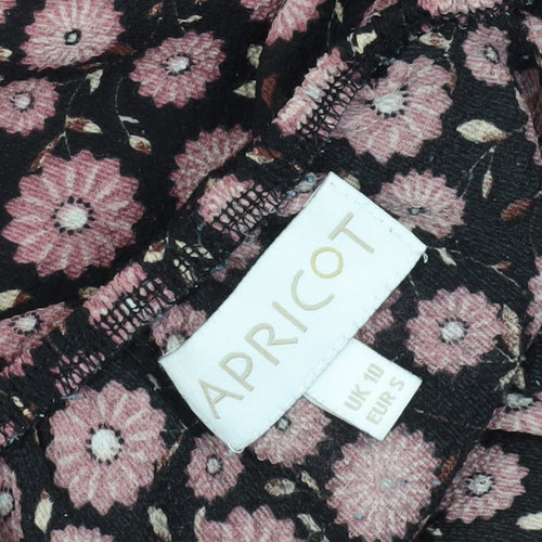 Apricot Women's Black Floral Off Shoulder Blouse, Size 10