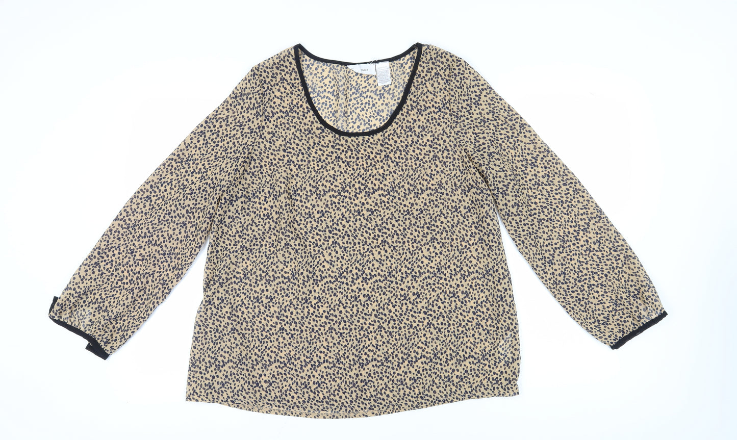 La Redoute Women's Beige Animal Print Blouse Size 14