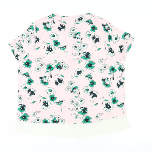 Marks and Spencer Women's Pink Floral Blouse XS