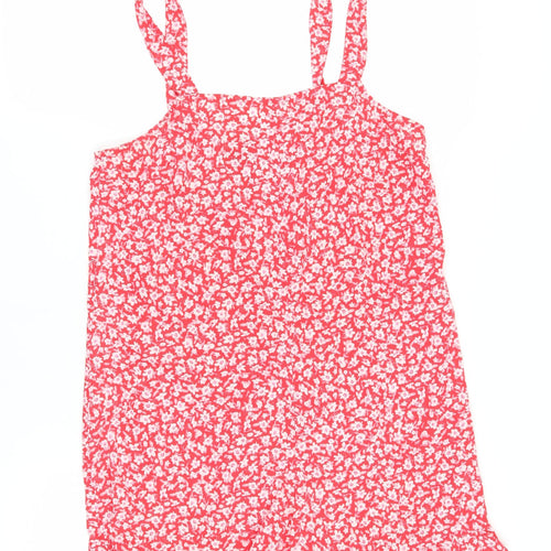 New Look Women's Red Floral Slip Dress, Size 10
