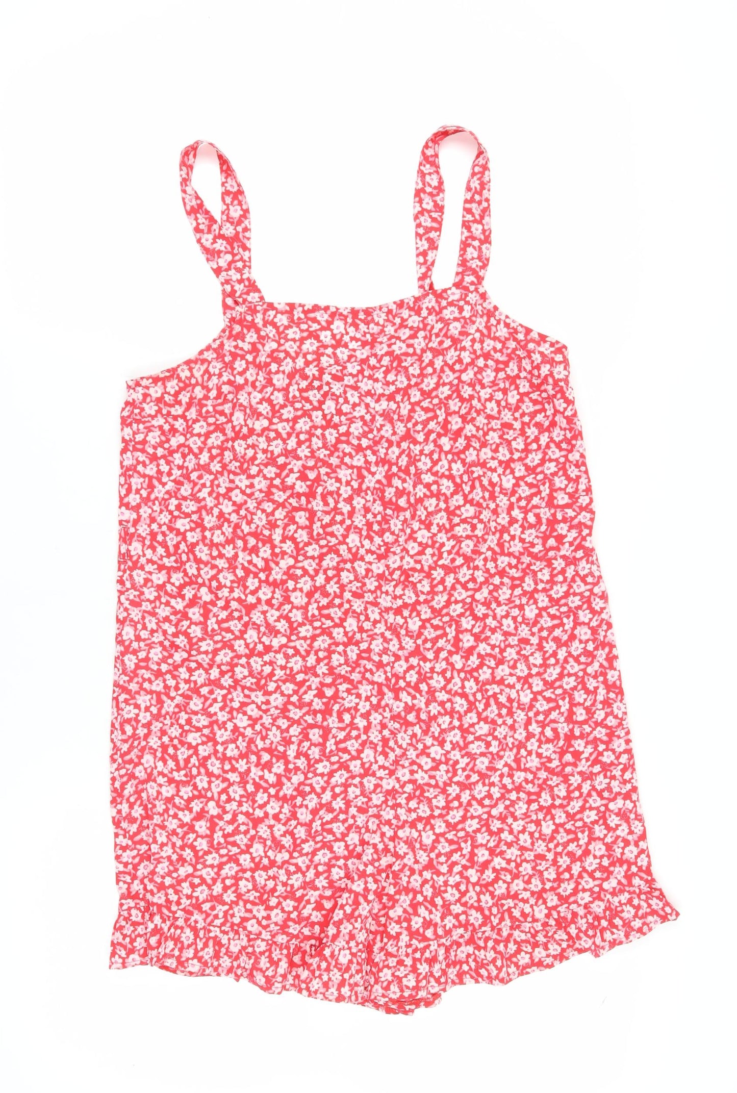New Look Women's Red Floral Slip Dress, Size 10