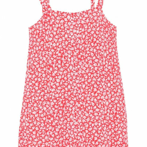 New Look Women's Red Floral Slip Dress, Size 10