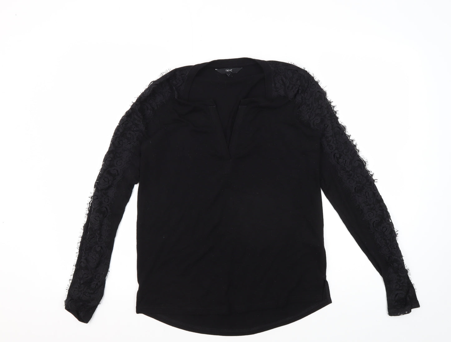 Next Women's Black Long Sleeve Lace Blouse - Size 6