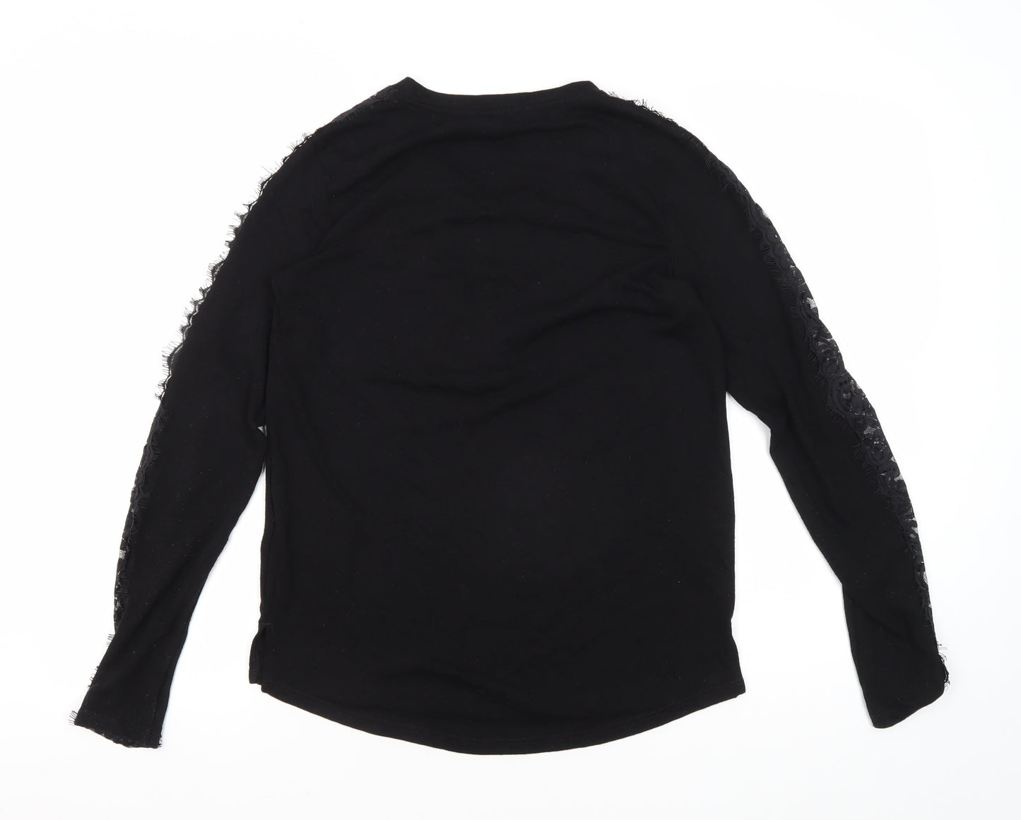 Next Women's Black Long Sleeve Lace Blouse - Size 6
