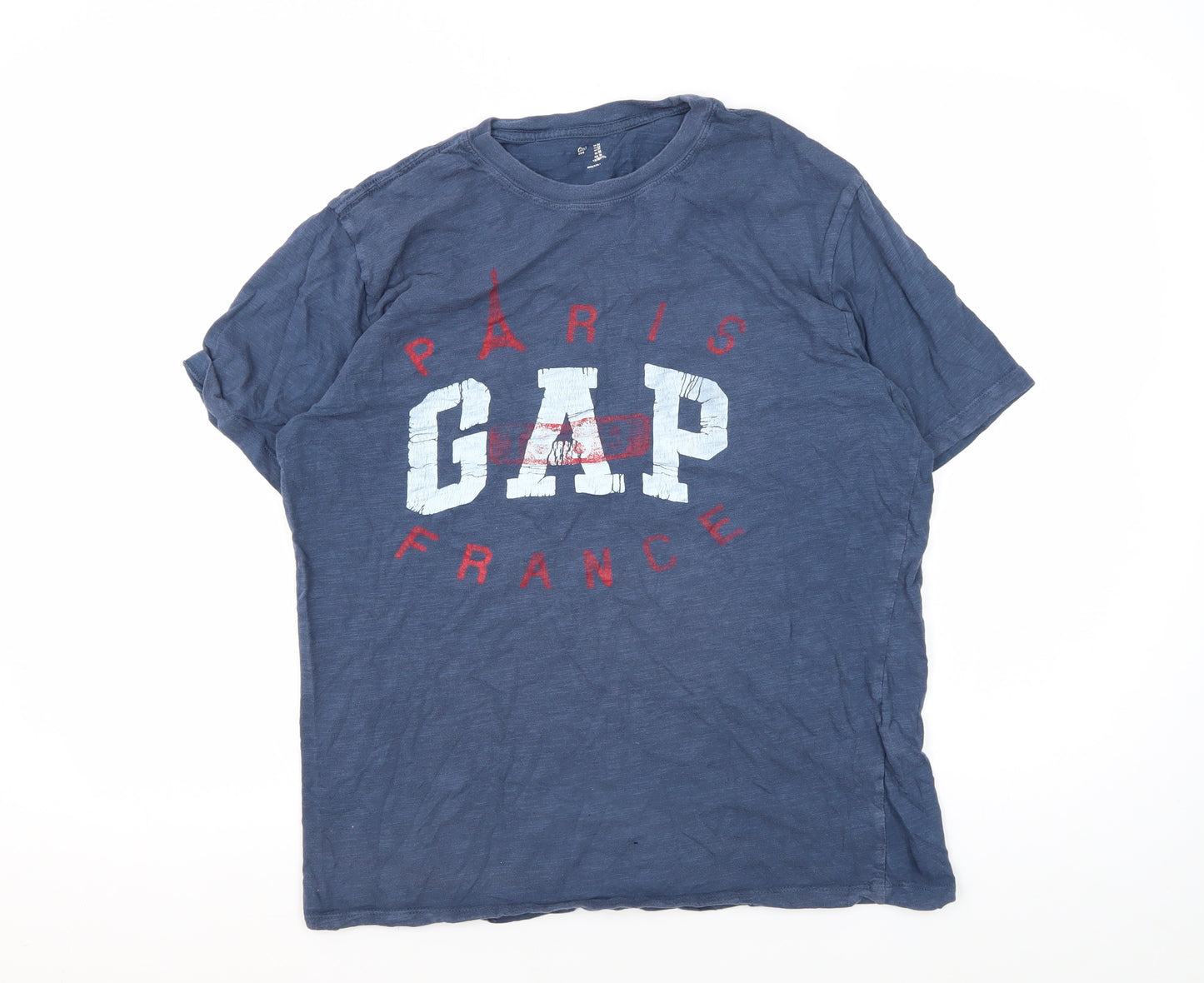 Gap Men's Blue Paris Graphic Print T-Shirt, M